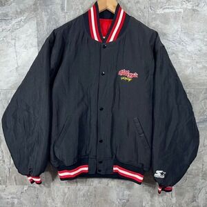 Vintage 90s Starter Kelloggs Racing black varsity jacket Mens Size L #racing
